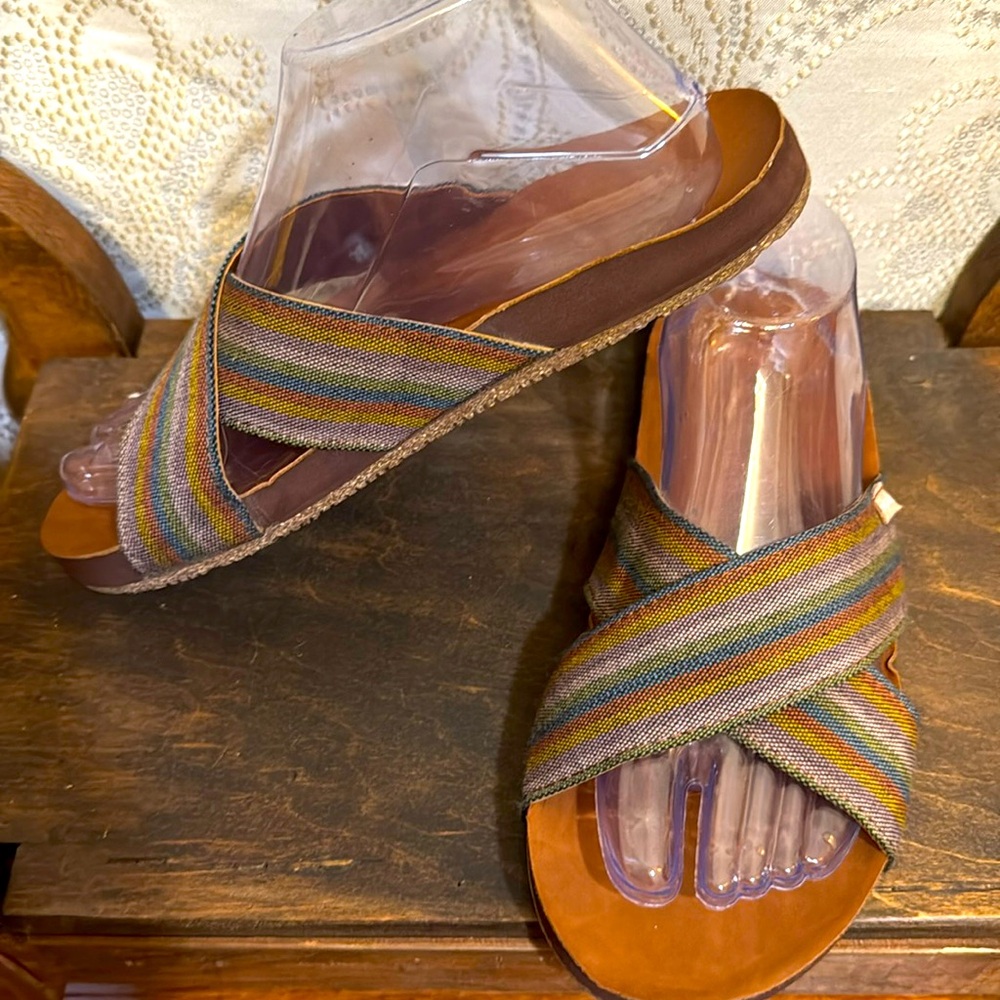 Women’s Feelgoodz Zensole™ striped slides size 9